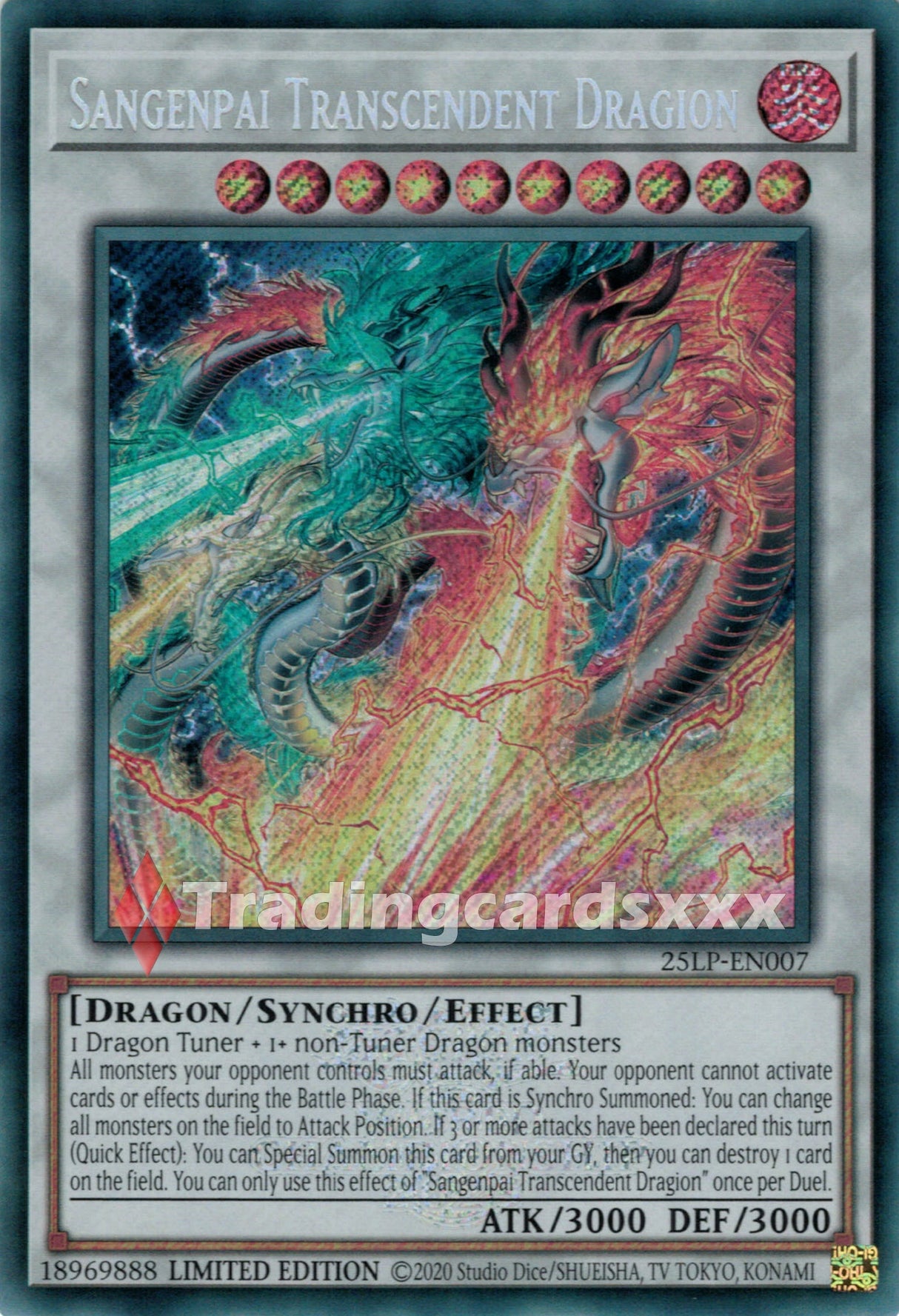 Yu-Gi-Oh! Sangenpai Transcendent Dragion : SE STAMP 25LP-EN007