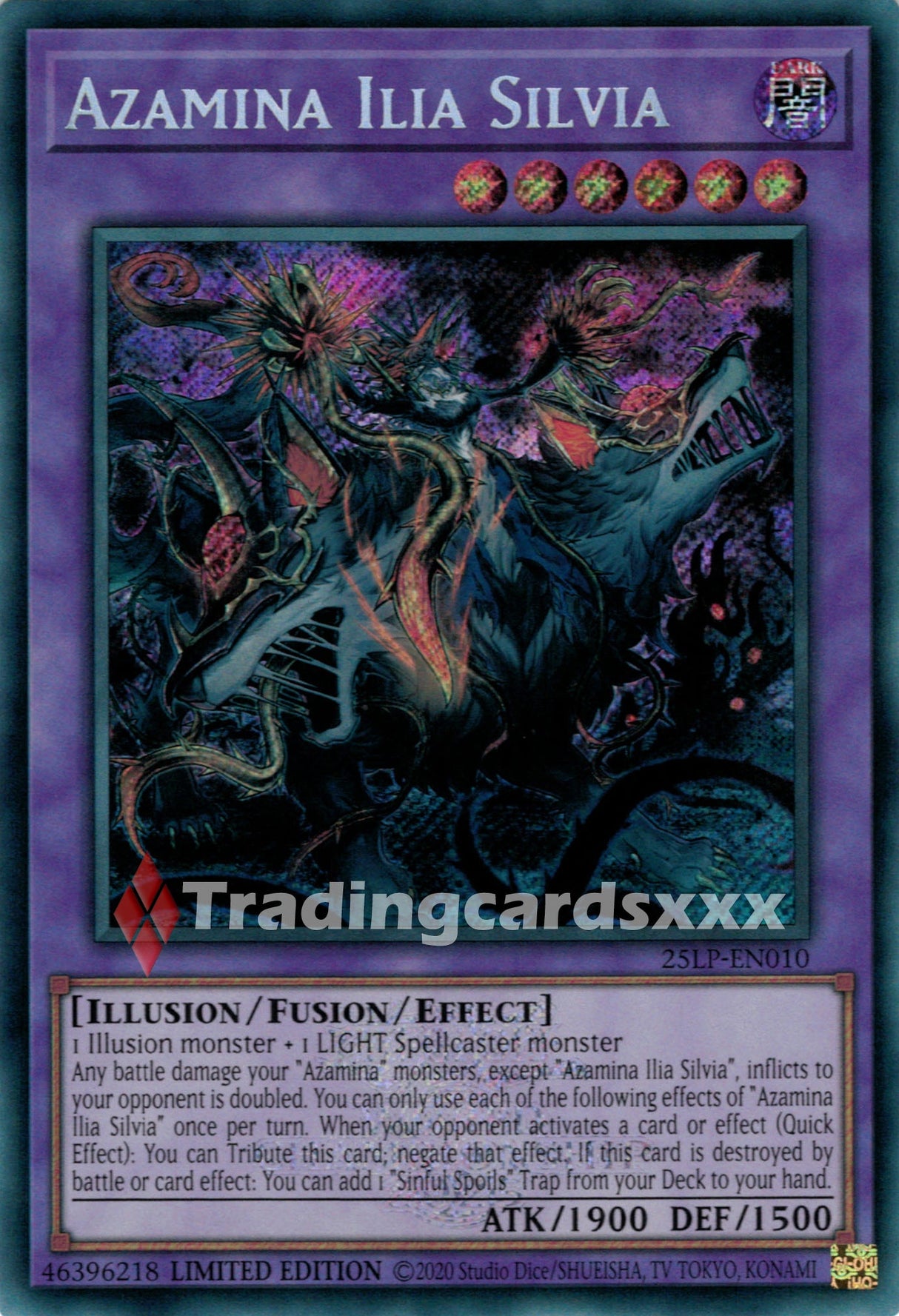 Yu-Gi-Oh! Azamina Ilia Silvia : SE STAMP 25LP-EN010