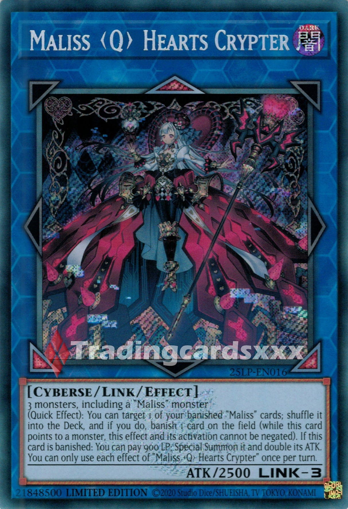 Yu-Gi-Oh! Maliss <Q> Hearts Crypter : SE STAMP 25LP-EN016