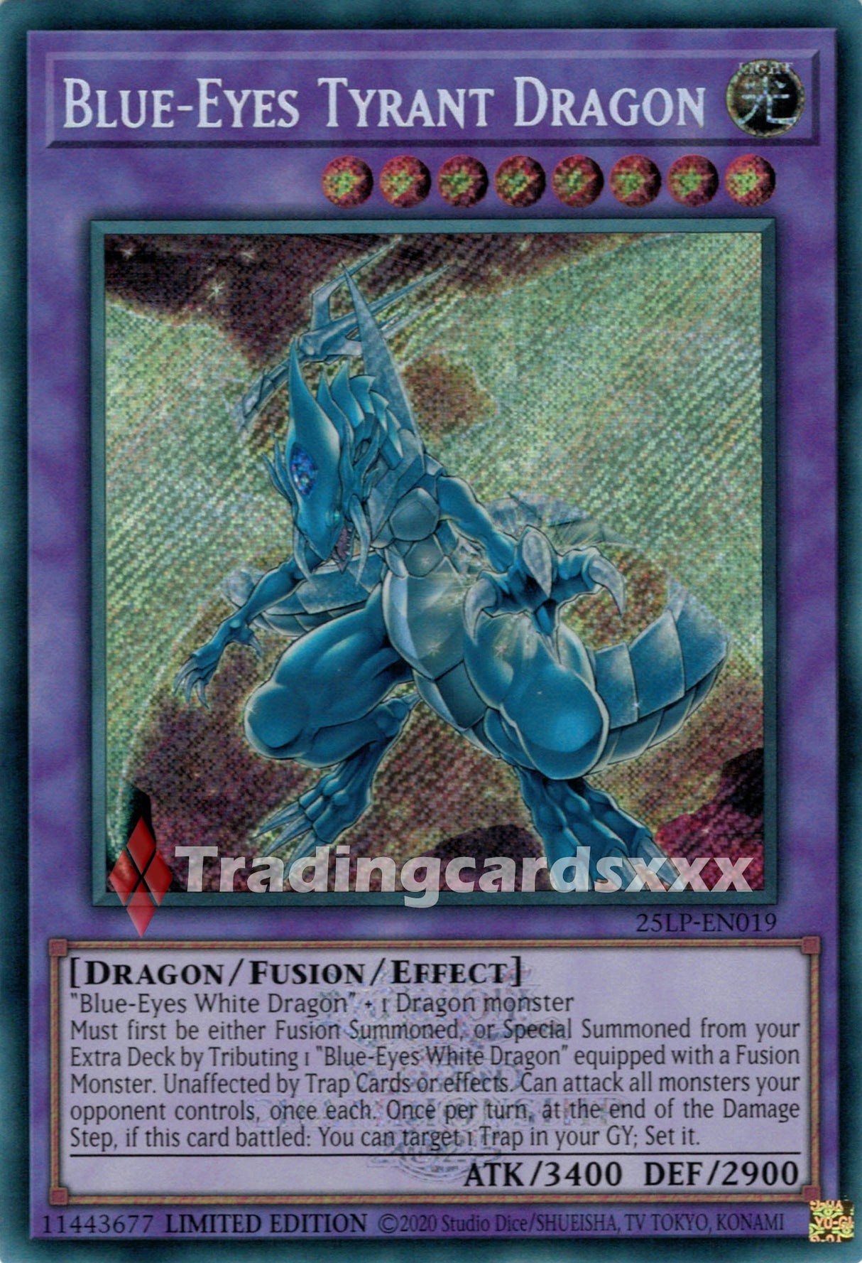 Yu-Gi-Oh! Blue-Eyes Tyrant Dragon : SE STAMP 25LP-EN019