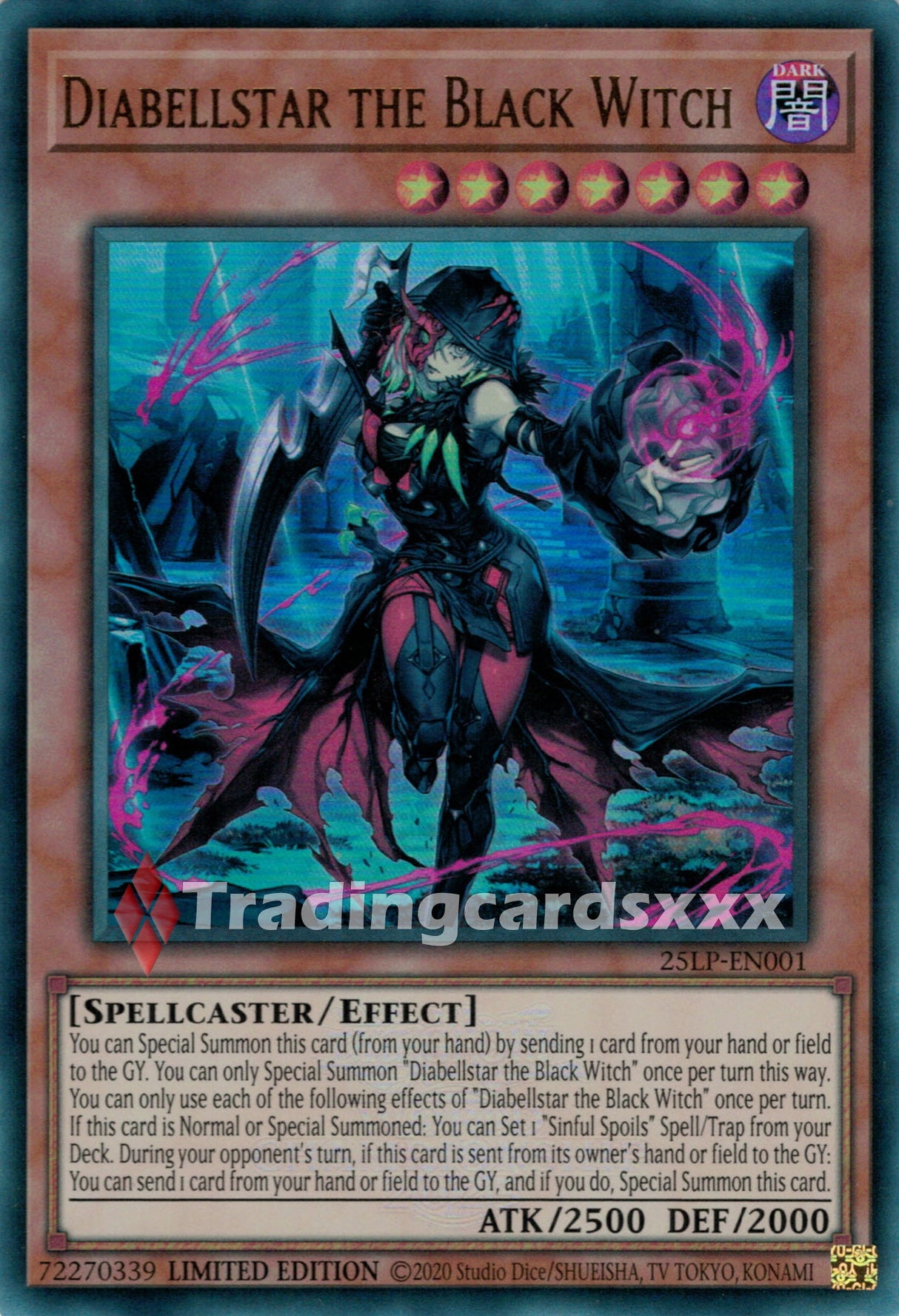 Yu-Gi-Oh! Diabellstar the Black Witch : UR STAMP 25LP-EN001