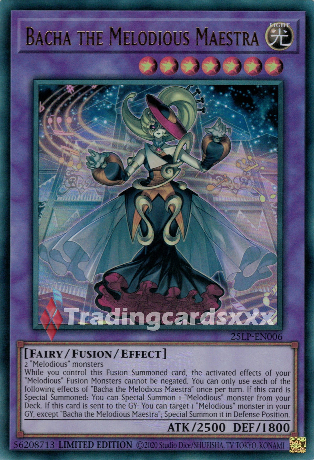 Yu-Gi-Oh! Bacha the Melodious Maestra : UR STAMP 25LP-EN006