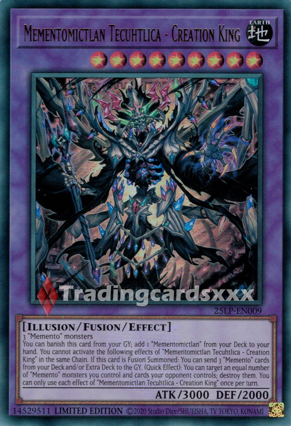 Yu-Gi-Oh! Mementomictlan Tecuhtlica - Creation King : UR STAMP 25LP-EN009