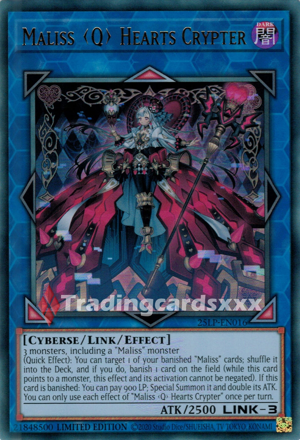 Yu-Gi-Oh! Maliss <Q> Hearts Crypter : UR STAMP 25LP-EN016