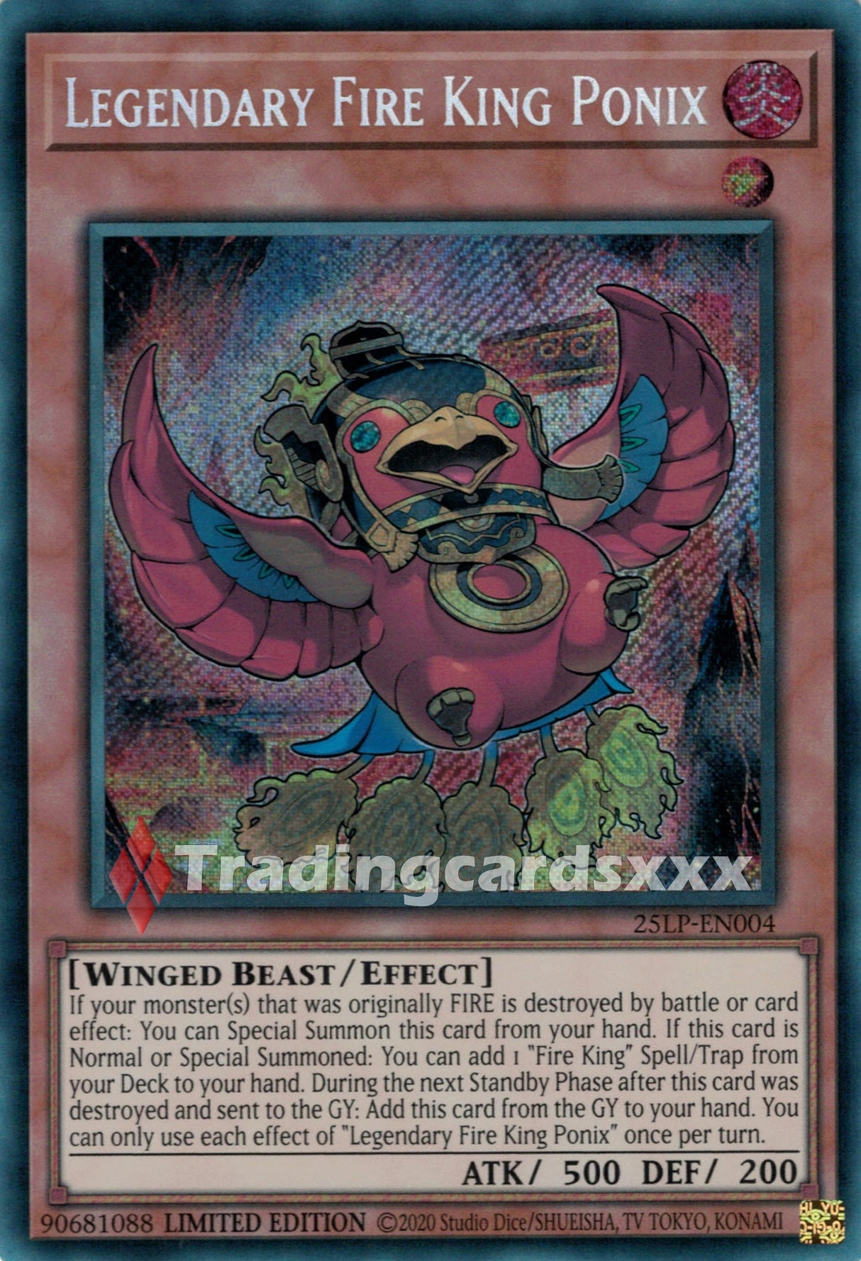 Yu-Gi-Oh! Legendary Fire King Ponix : SE 25LP-EN004