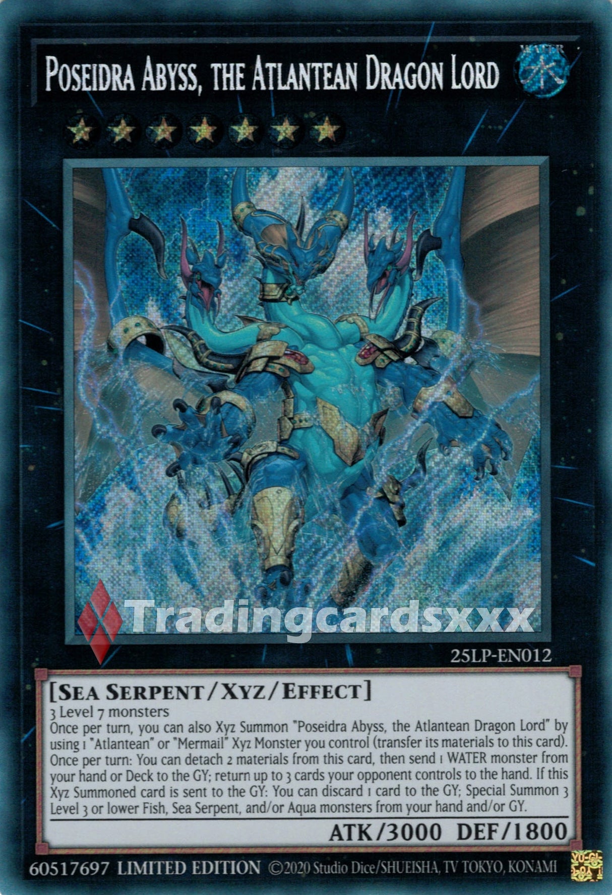 Yu-Gi-Oh! Poseidra Abyss, the Atlantean Dragon Lord : SE 25LP-EN012