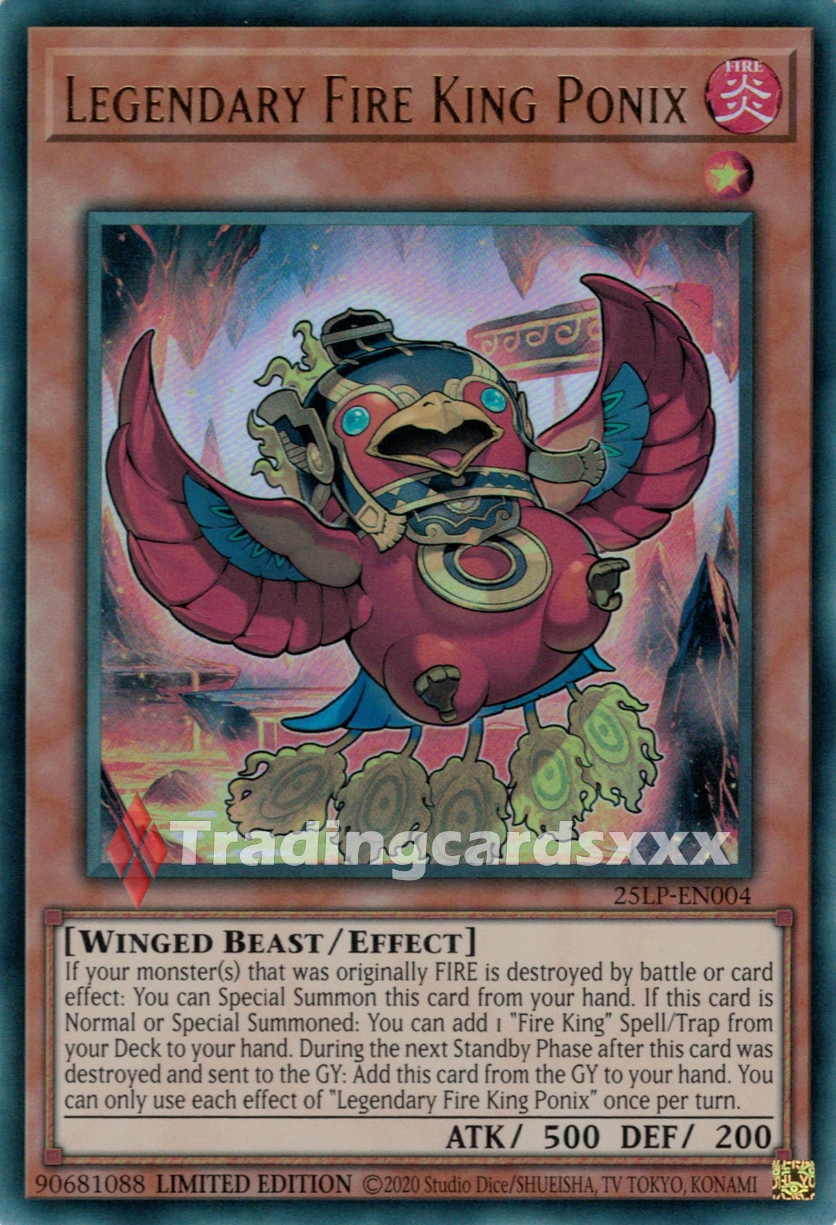 Yu-Gi-Oh! Legendary Fire King Ponix : UR 25LP-EN004