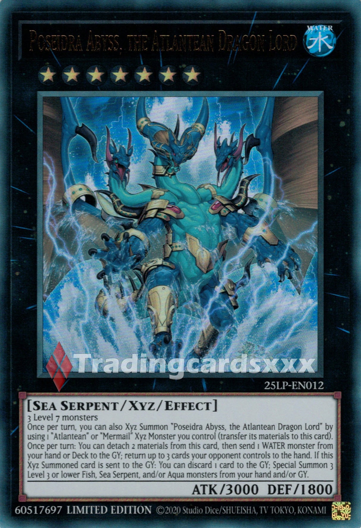 Yu-Gi-Oh! Poseidra Abyss, the Atlantean Dragon Lord : UR 25LP-EN012