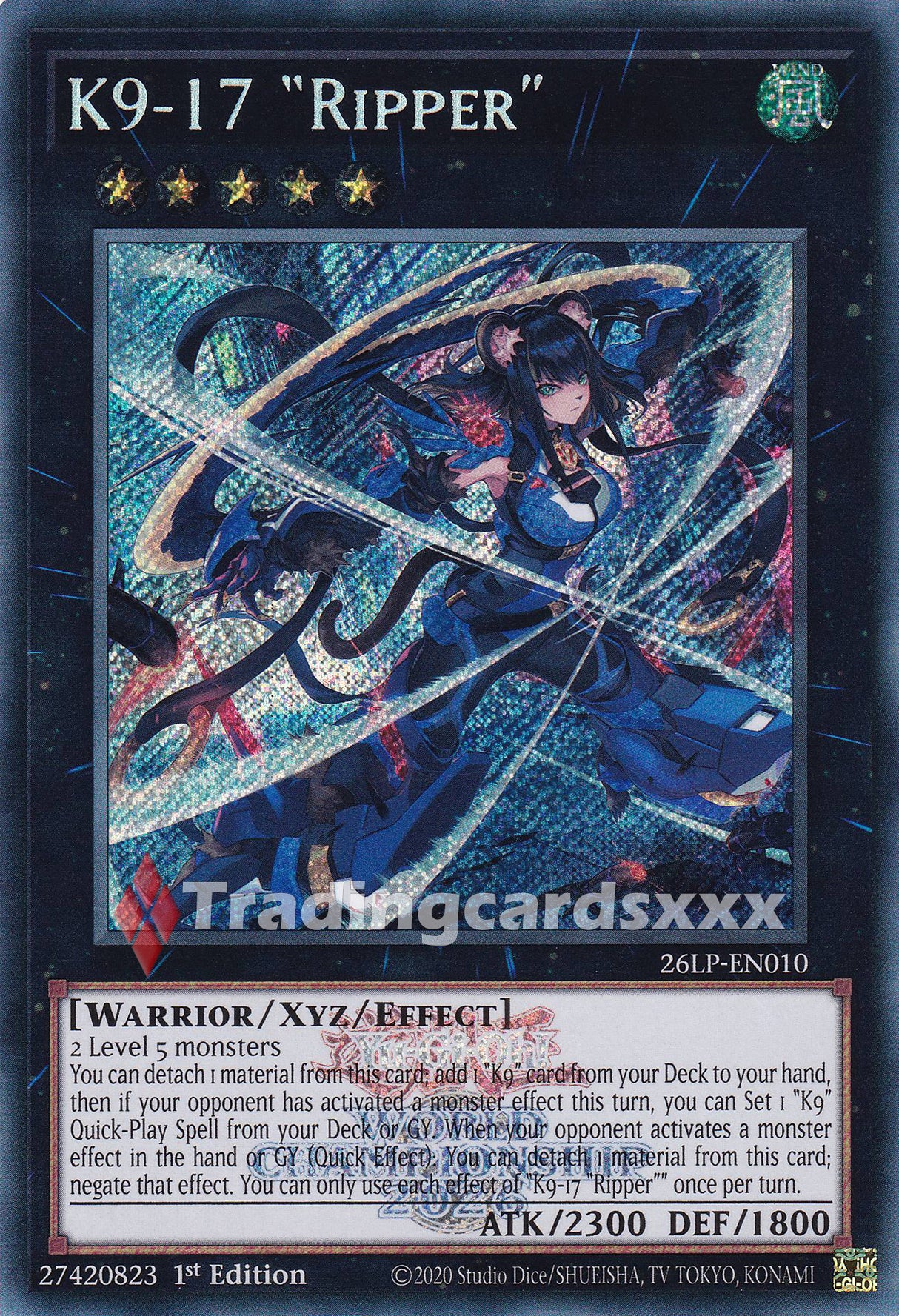 Yu-Gi-Oh! K9-17 "Ripper" : SE STAMP 26LP-EN010