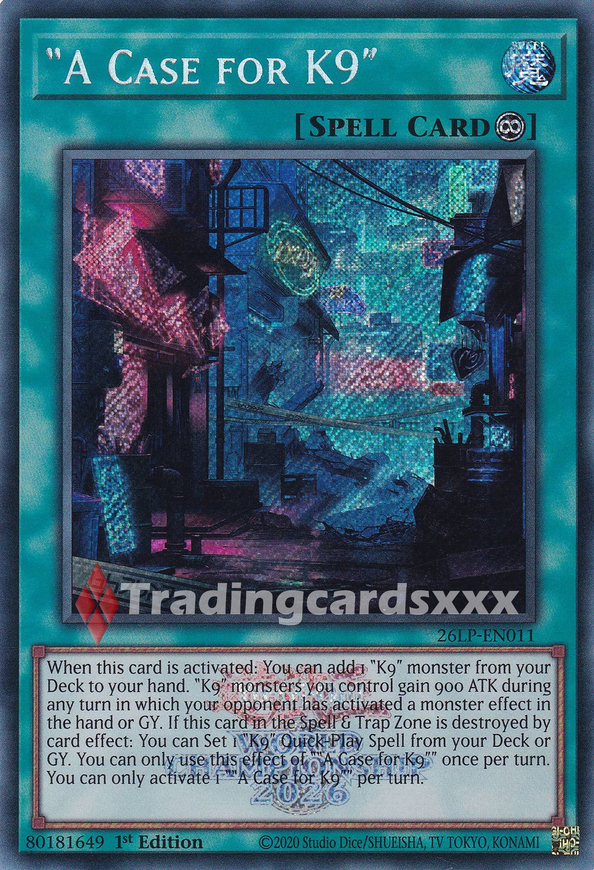 Yu-Gi-Oh! "A Case for K9" : SE STAMP 26LP-EN011