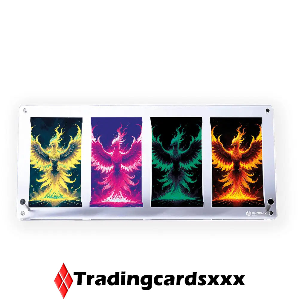 Phoenix Shield - Présentoir en acrylique boosters Pokémon : 4 Slots Booster Pack