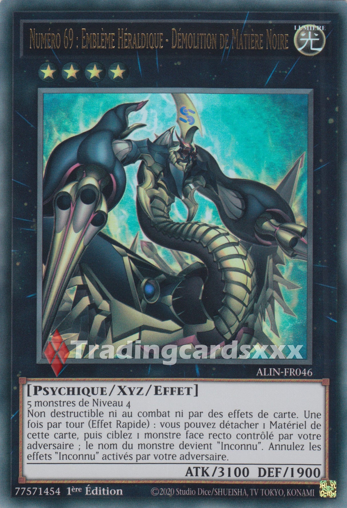 Yu-Gi-Oh! Numéro 69 Emblème Héraldique Démolition Matière Noire : UR ALIN-FR046