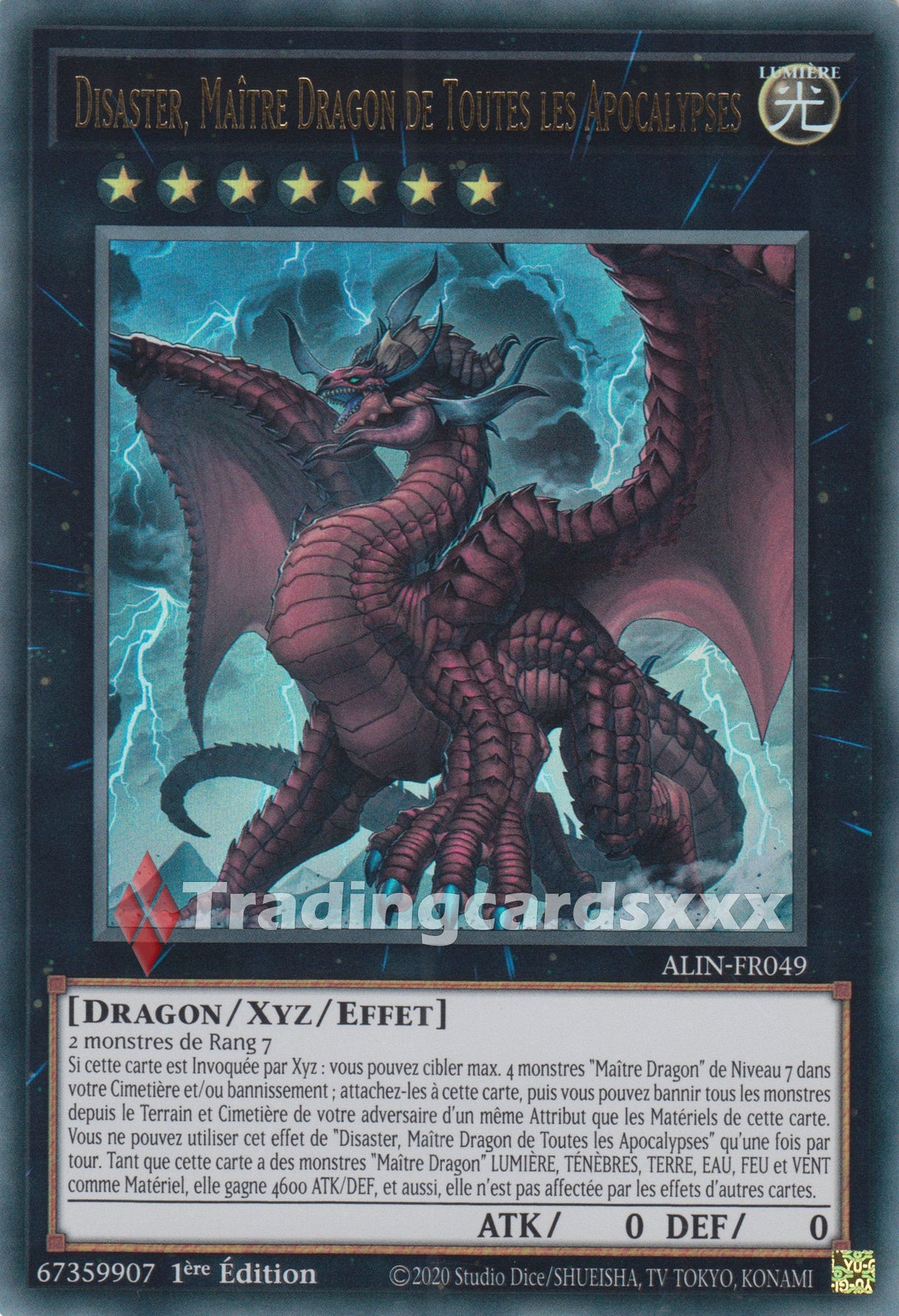 Yu-Gi-Oh! Disaster, Maître Dragon de Toutes les Apocalypses : UR ALIN-FR049