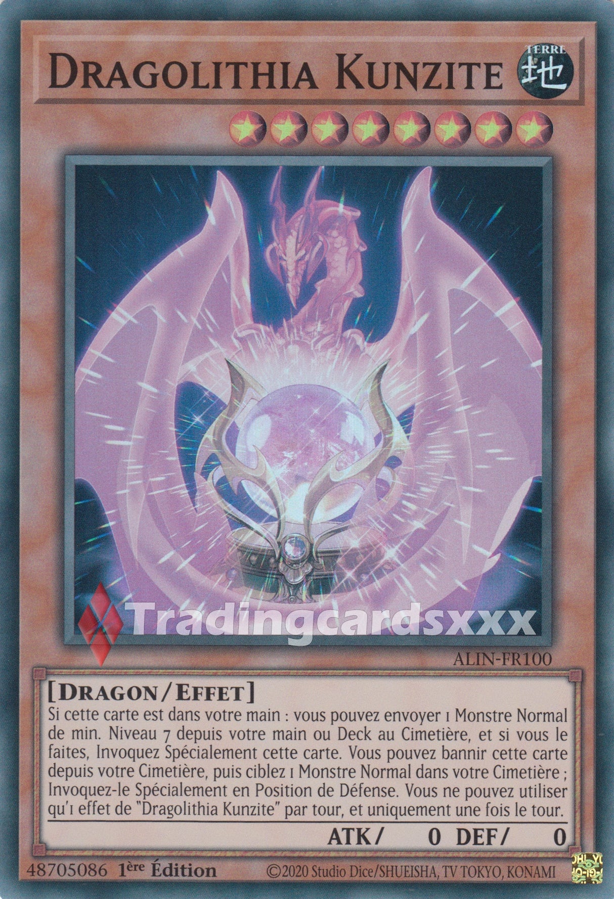 Yu-Gi-Oh! Dragolithia Kunzite : SR ALIN-FR100