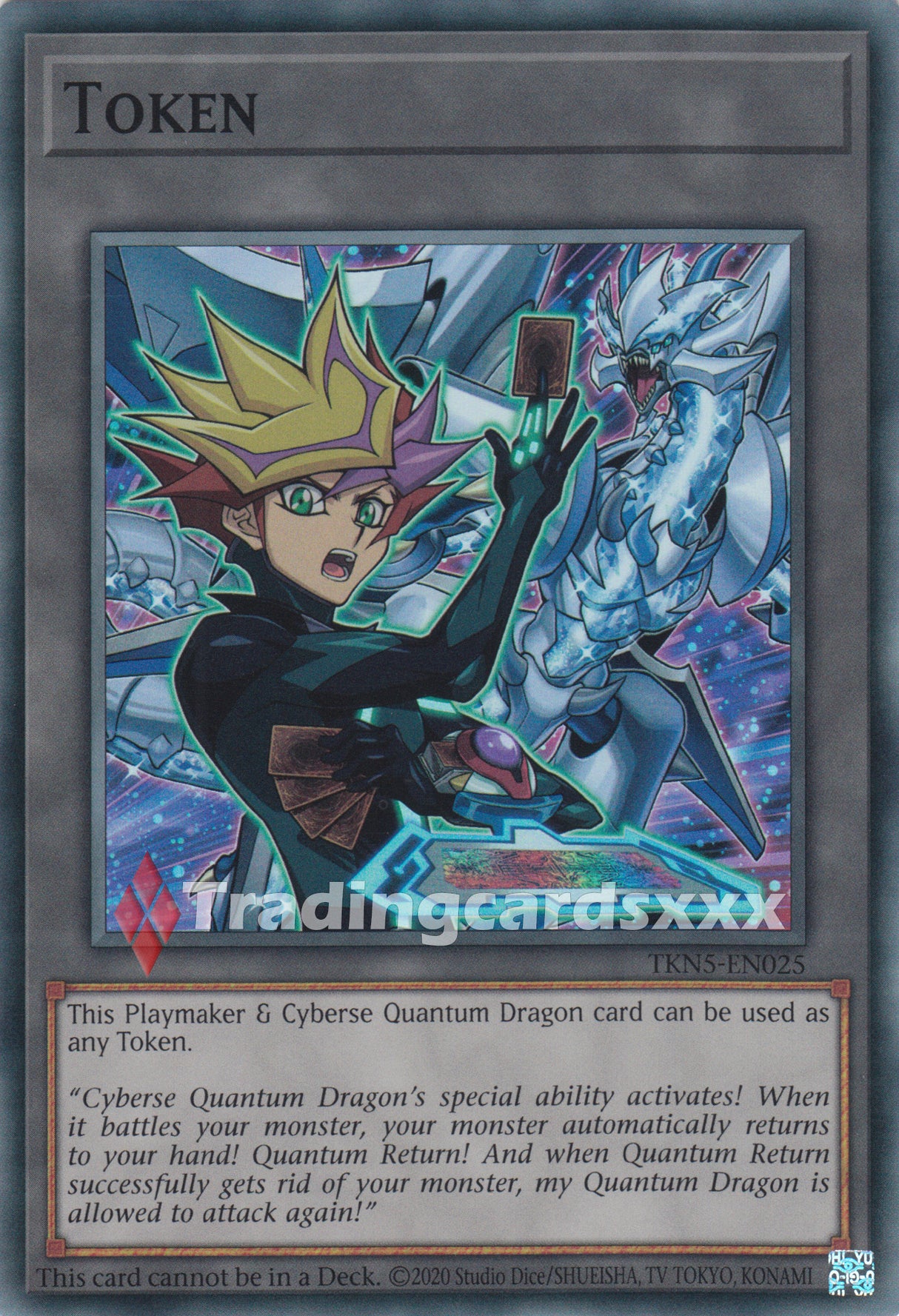 Yu-Gi-Oh! Token "Playmaker & Cyber Quantum Dragon" : SR ALIN / TKN5-EN025