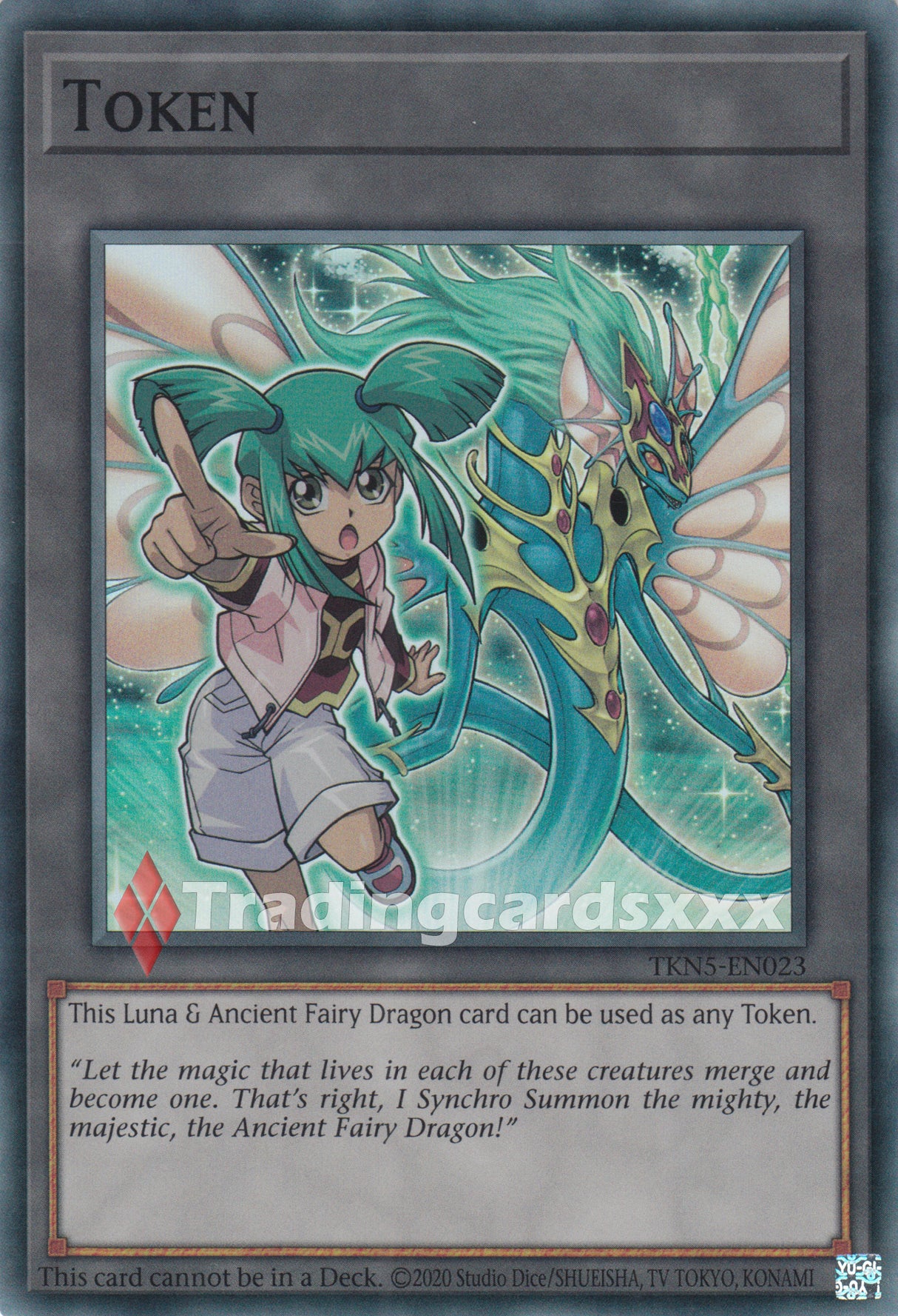 Yu-Gi-Oh! Token "Luna & Ancient Fairy Dragon" : SR ALIN / TKN5-EN023