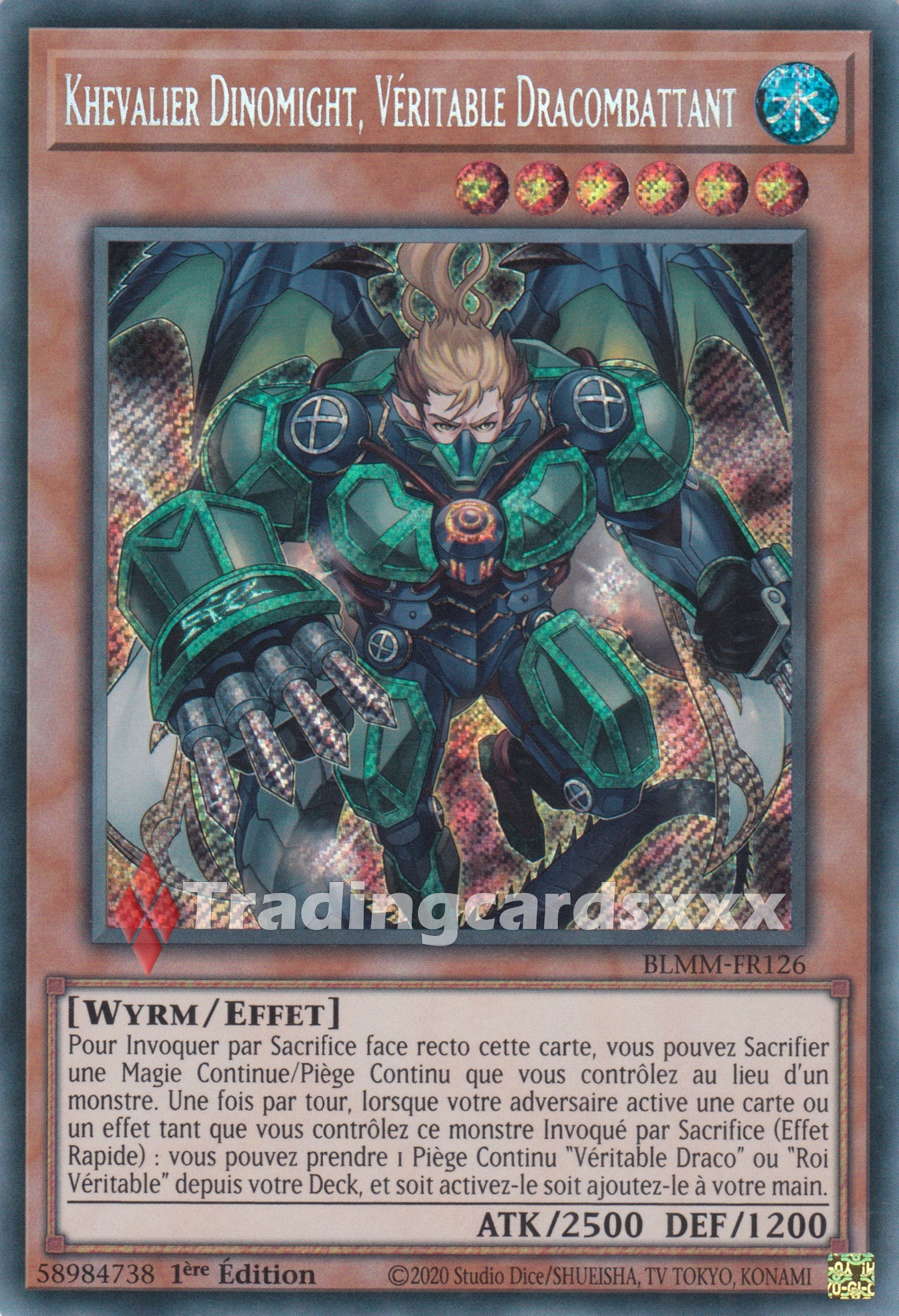 Yu-Gi-Oh! Khevalier Dinomight, Véritable Dracombattant : SE BLMM-FR126