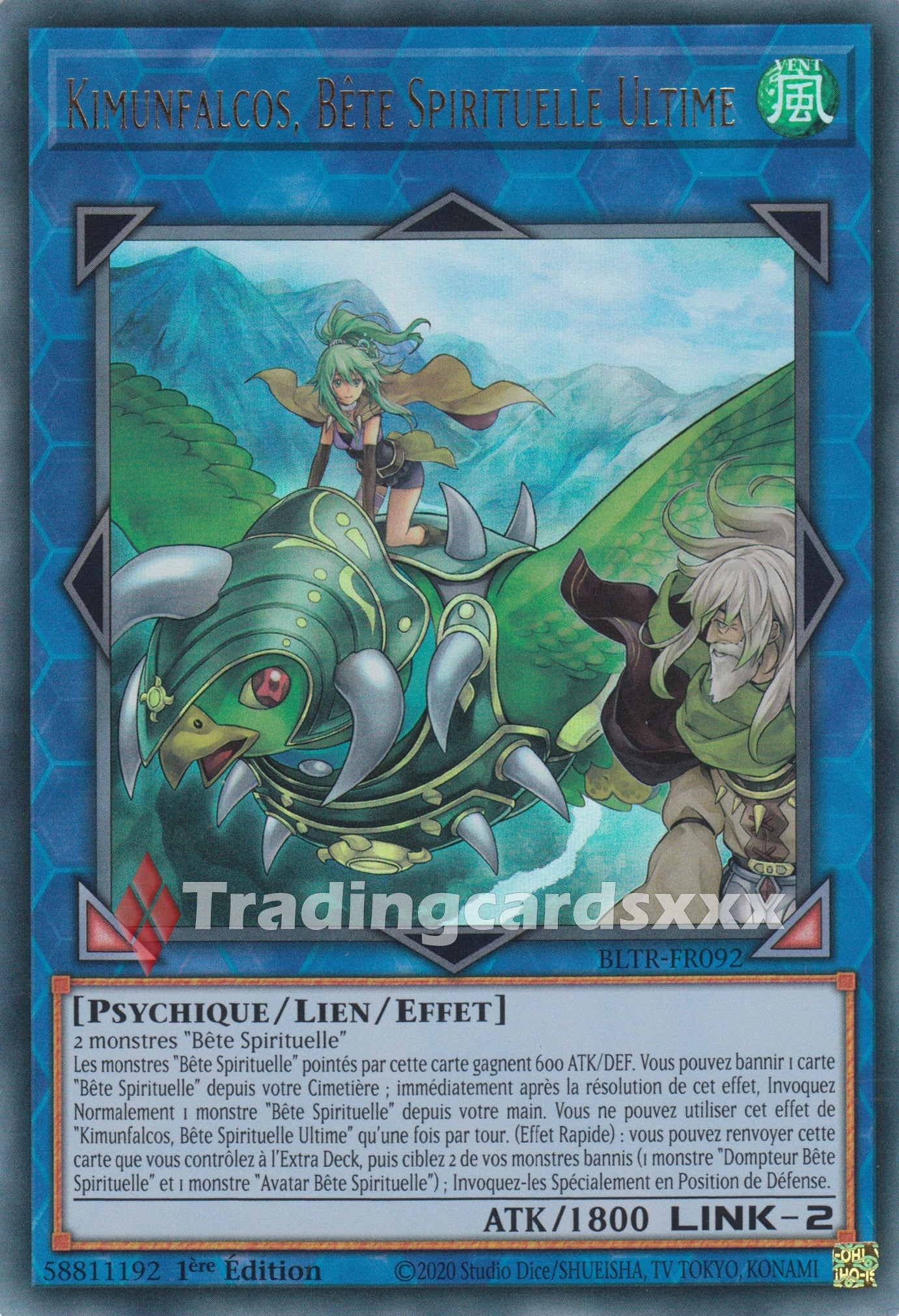 Yu-Gi-Oh! Kimunfalcos, Bête Spirituelle Ultime : UR BLTR-FR092