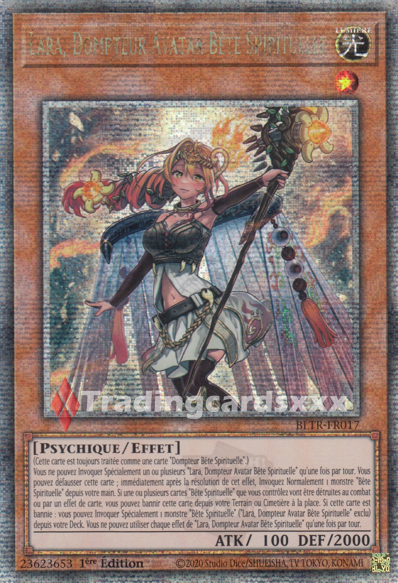 Yu-Gi-Oh! Lara, Dompteur Avatar Bête Spirituelle : QCSE BLTR-FR017