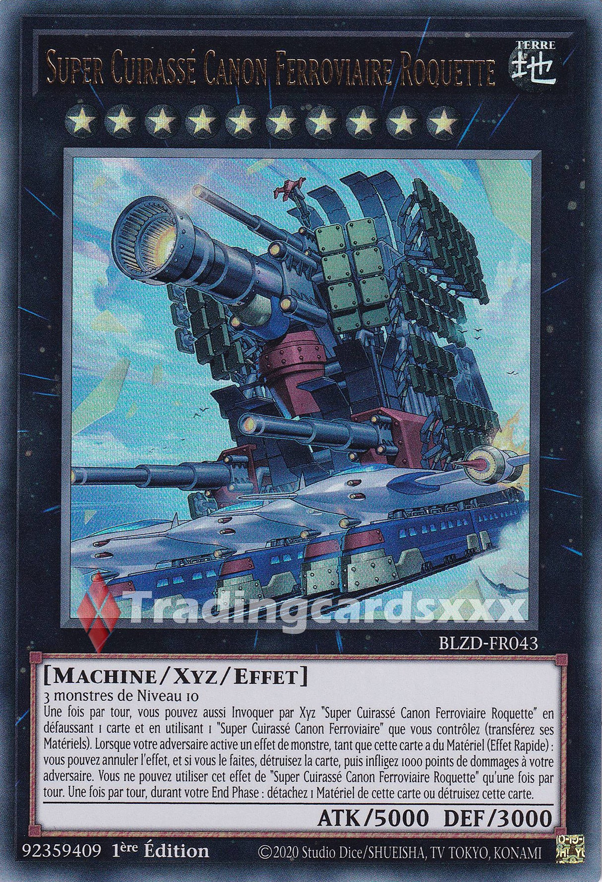 Yu-Gi-Oh! Super Cuirassé Canon Ferroviaire Roquette : UR BLZD-FR043
