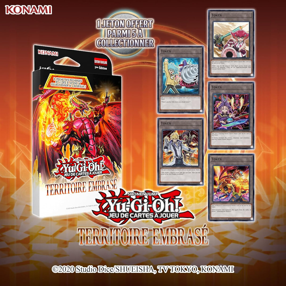 Yu-Gi-Oh! Pack de 3 boosters : Territoire Embrasé