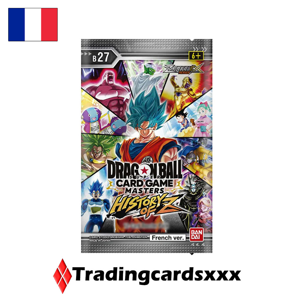Dragon Ball Super Masters - Booster sous blister de 12 cartes B27 : History of Z