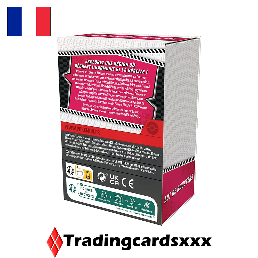 Pokémon - Lot de 6 boosters EV10.5 : Flamme Blanche
