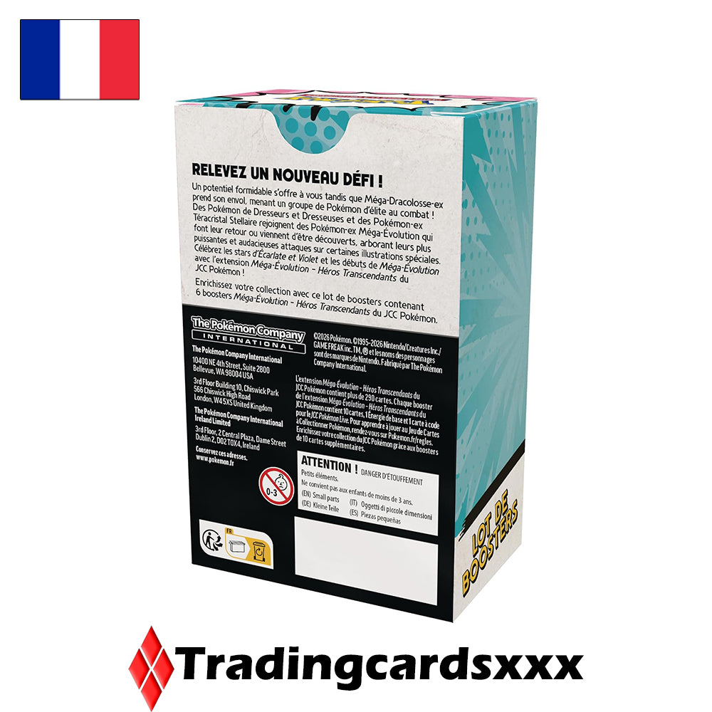 Pokémon - Lot de 6 boosters ME02.5 : Héros Transcendants