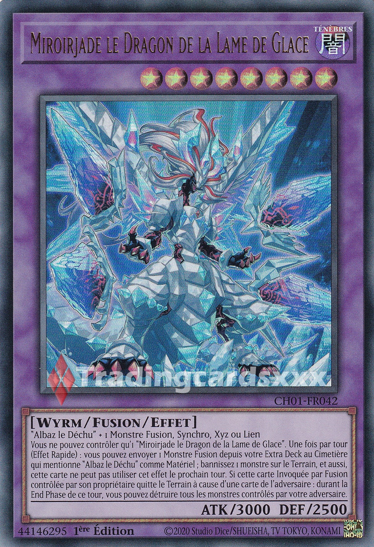 Yu-Gi-Oh! Miroirjade le Dragon de la Lame de Glace : UR CH01-FR042