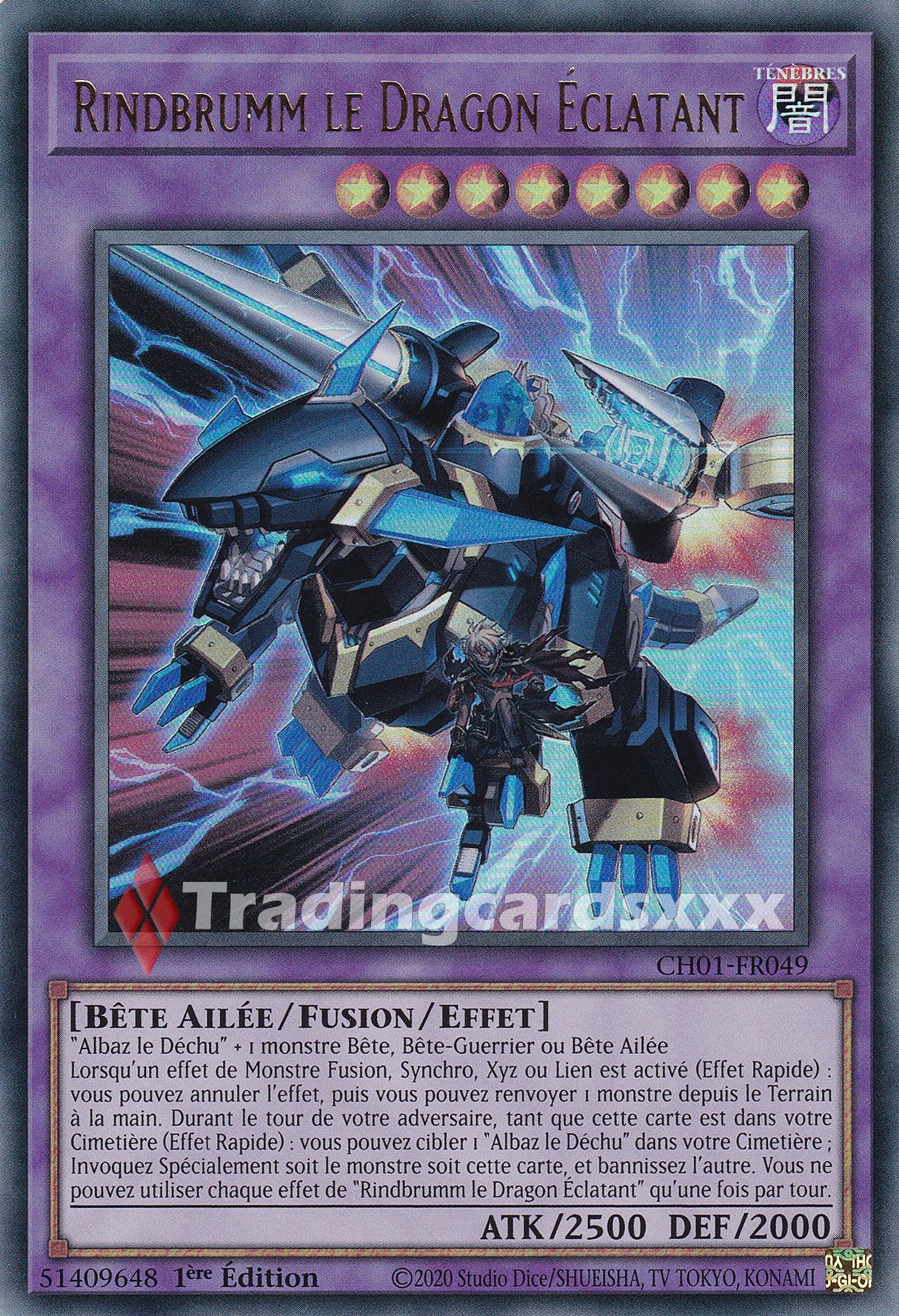 Yu-Gi-Oh! Rindbrumm le Dragon Éclatant : UR CH01-FR049