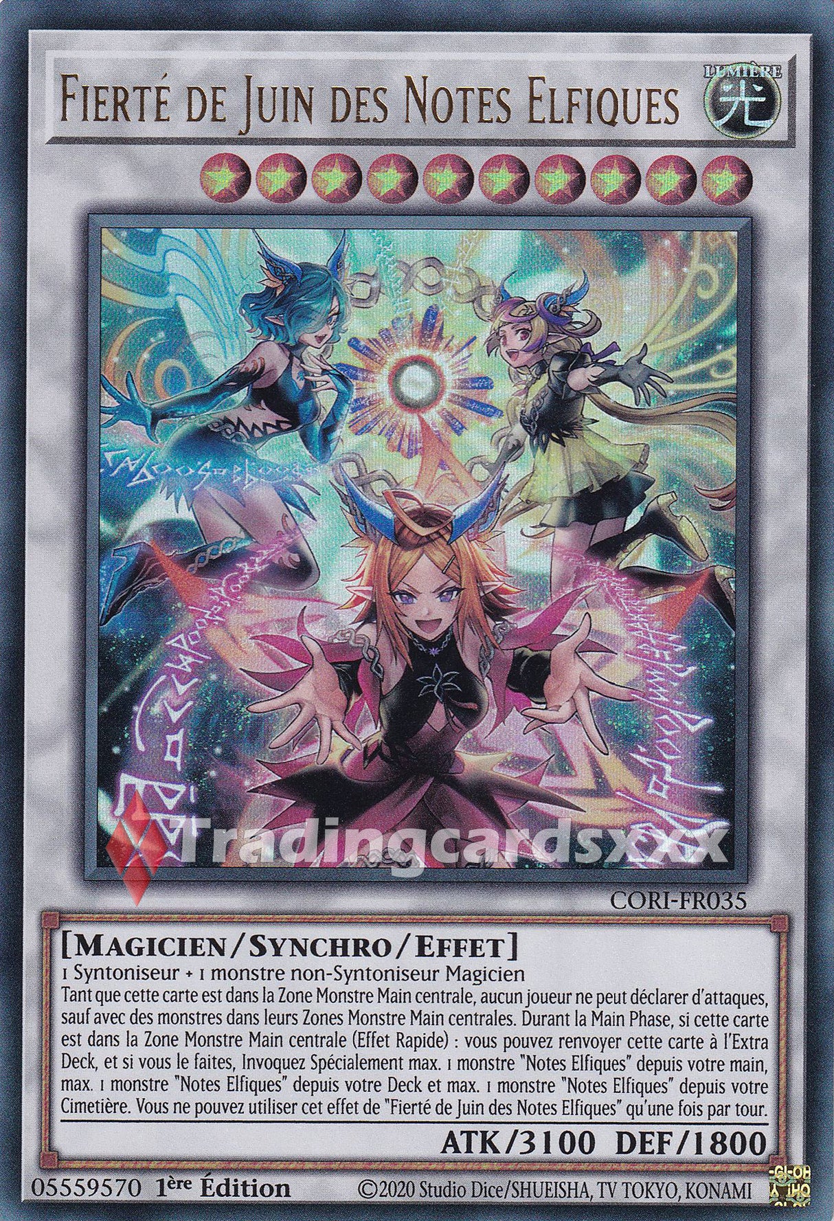 Yu-Gi-Oh! Fierté de Juin des Notes Elfiques : UR CORI-FR035