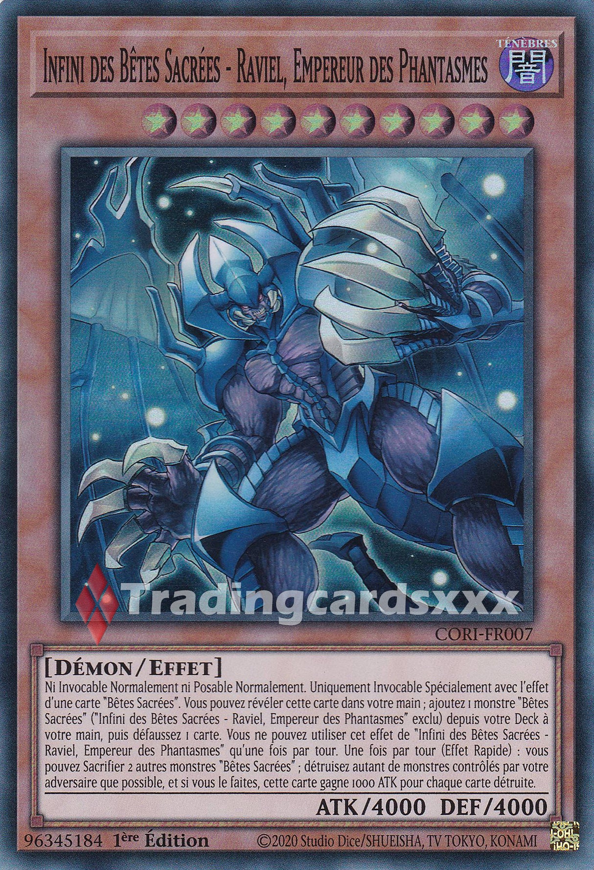 Yu-Gi-Oh! Infini des Bêtes Sacrées - Raviel, Empereur des Phantasmes : SR CORI-FR007