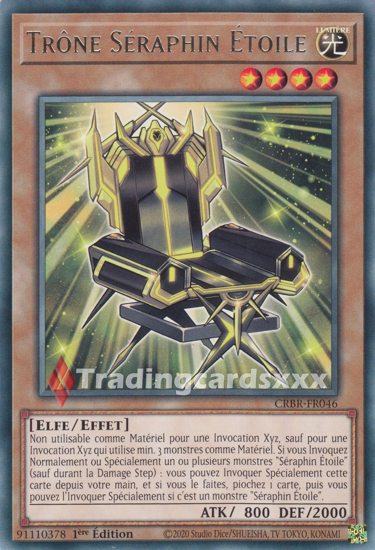 Yu-Gi-Oh! Trône Séraphin Étoile : R CRBR-FR046