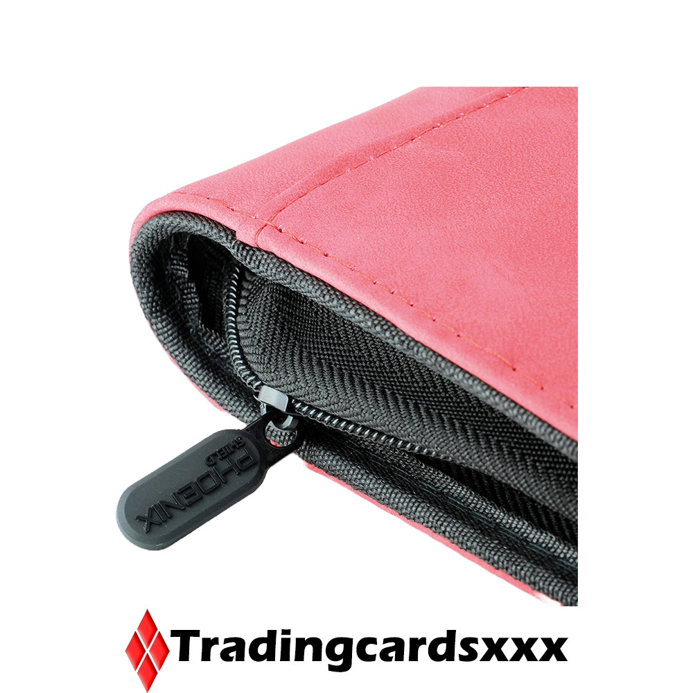 Phoenix Shield - Classeur 9-Pockets Elite Zipper Album 360 Toploader : Rouge