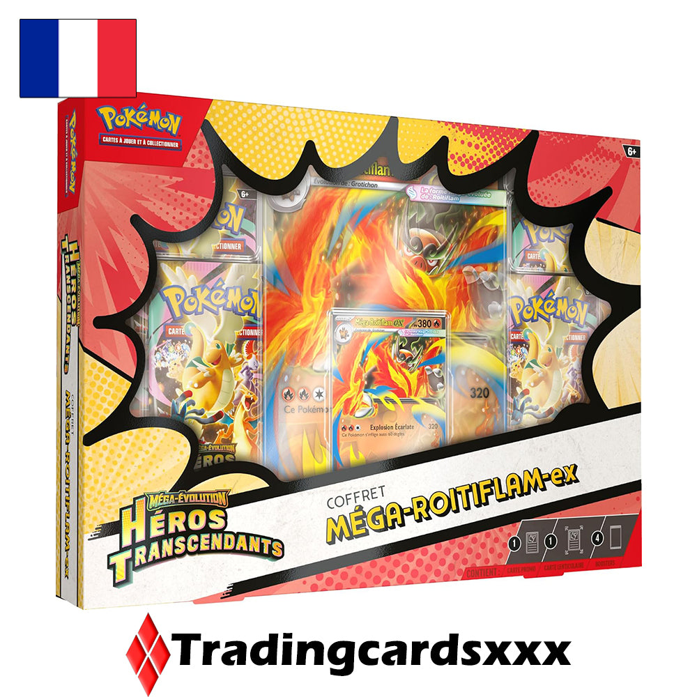 Pokémon - Coffret ME02.5 Héros Transcendants : Méga Roitiflam ex