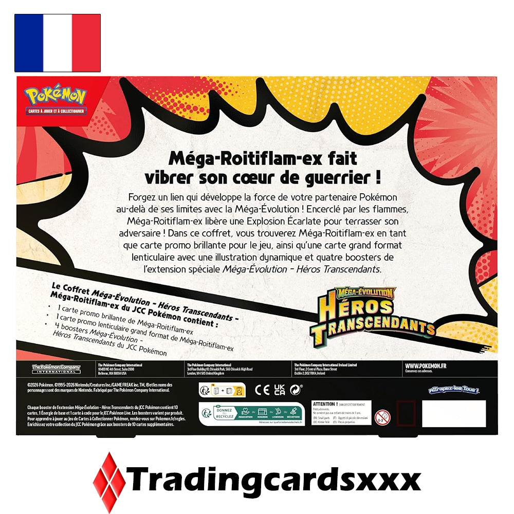Pokémon - Coffret ME02.5 Héros Transcendants : Méga Roitiflam ex