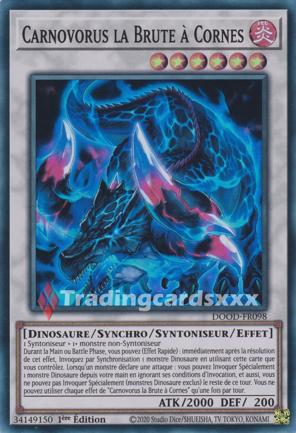 Yu-Gi-Oh! Carnovorus la Brute à Cornes : SR DOOD-FR098