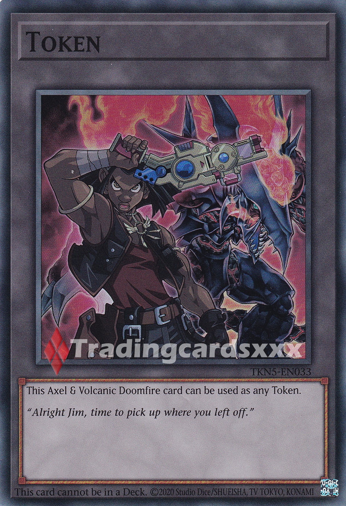 Yu-Gi-Oh! Token "Axel & Volcanic Doomfire" : SR DOOD / TKN5-EN033