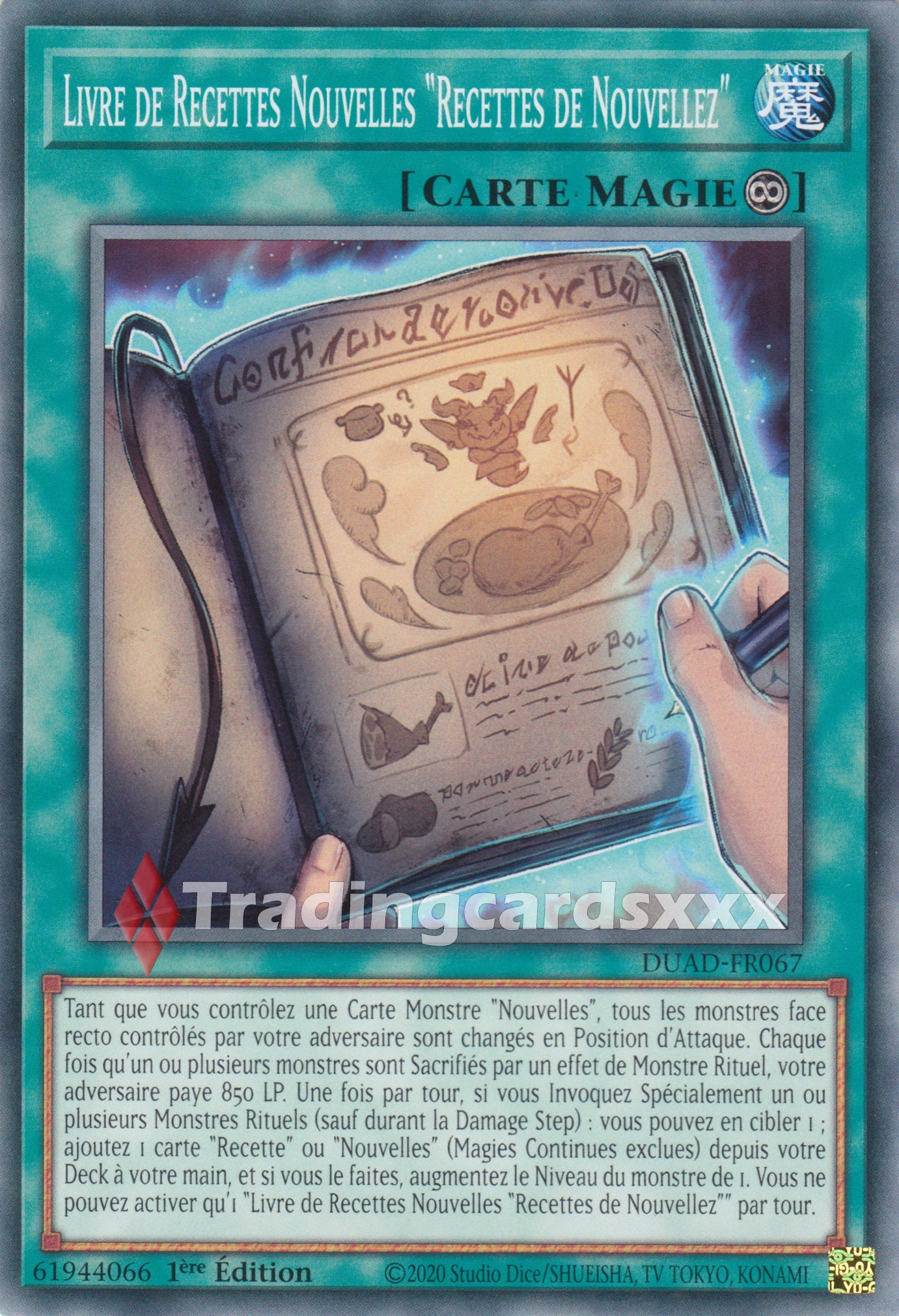 Yu-Gi-Oh! Livre de Recettes Nouvelles "Recettes de Nouvellez" : C DUAD-FR067