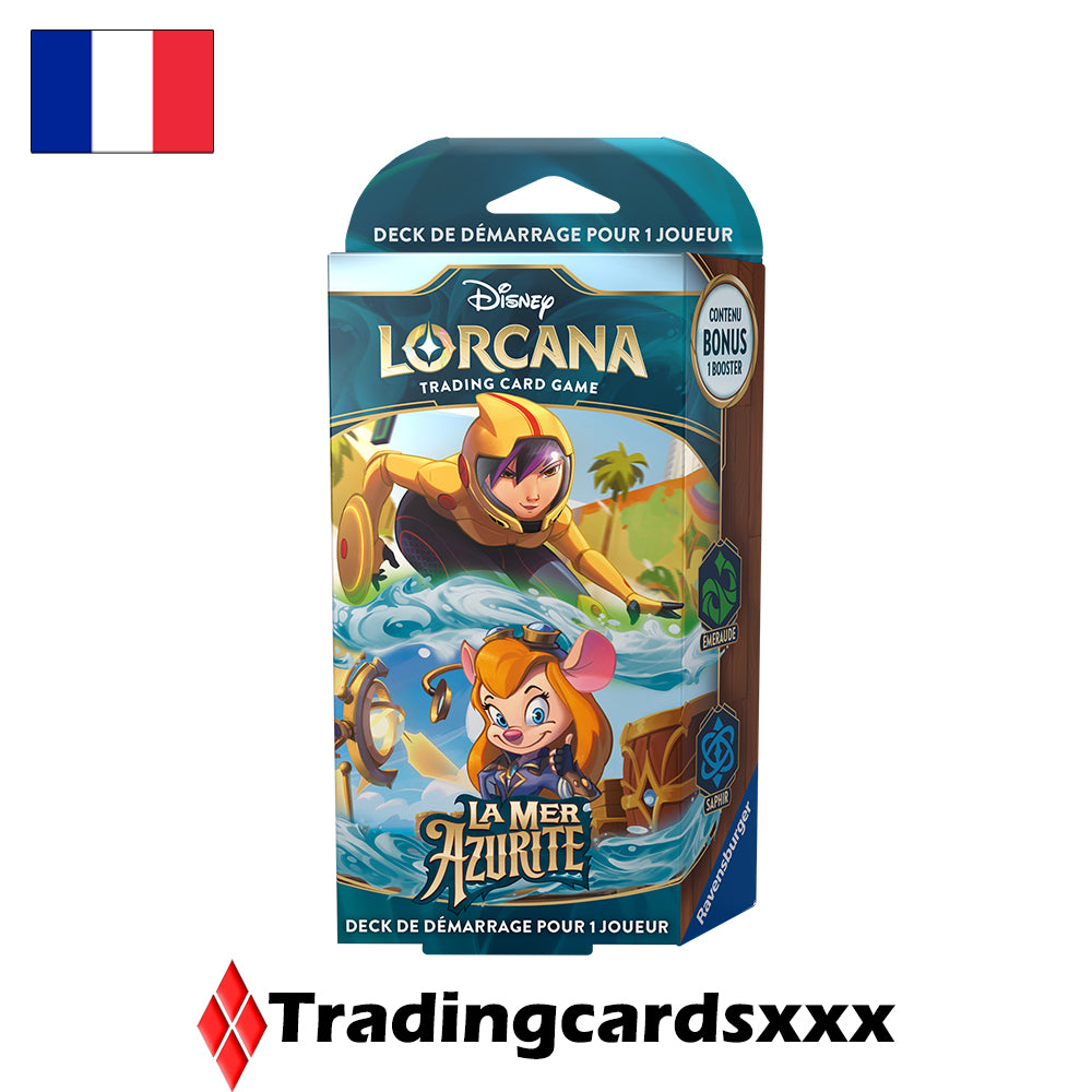 Disney Lorcana TCG - Deck de Démarrage La Mer Azurite : Go Go Tomago et Gadget