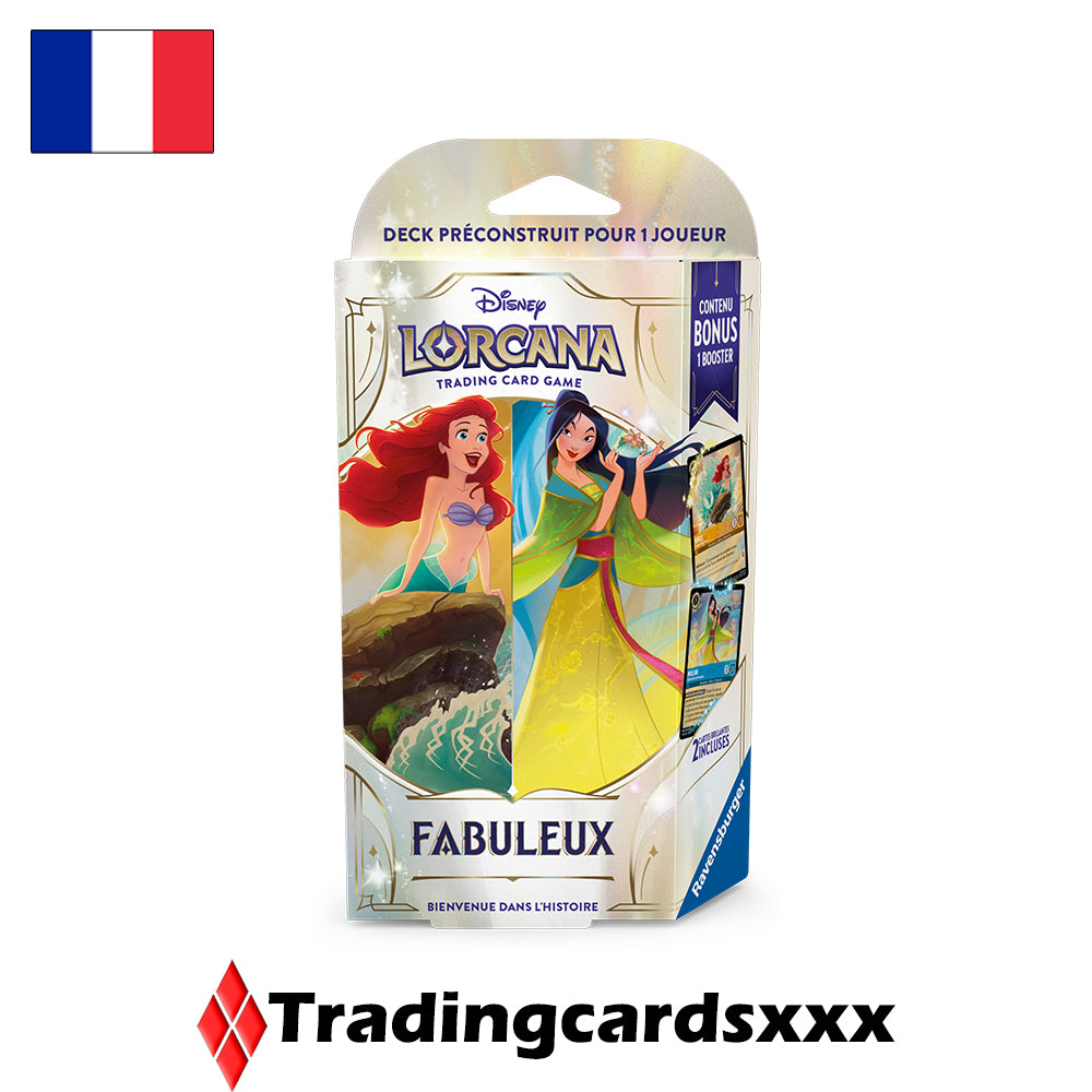 Disney Lorcana TCG - Deck de Démarrage Fabuleux : Ariel & Mulan