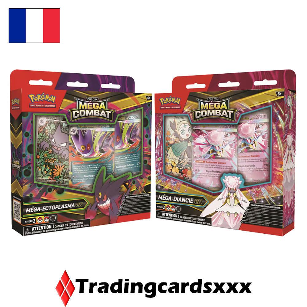 Pokémon - Lot de 2 Decks Méga Combat : Ectoplasma et Diancie
