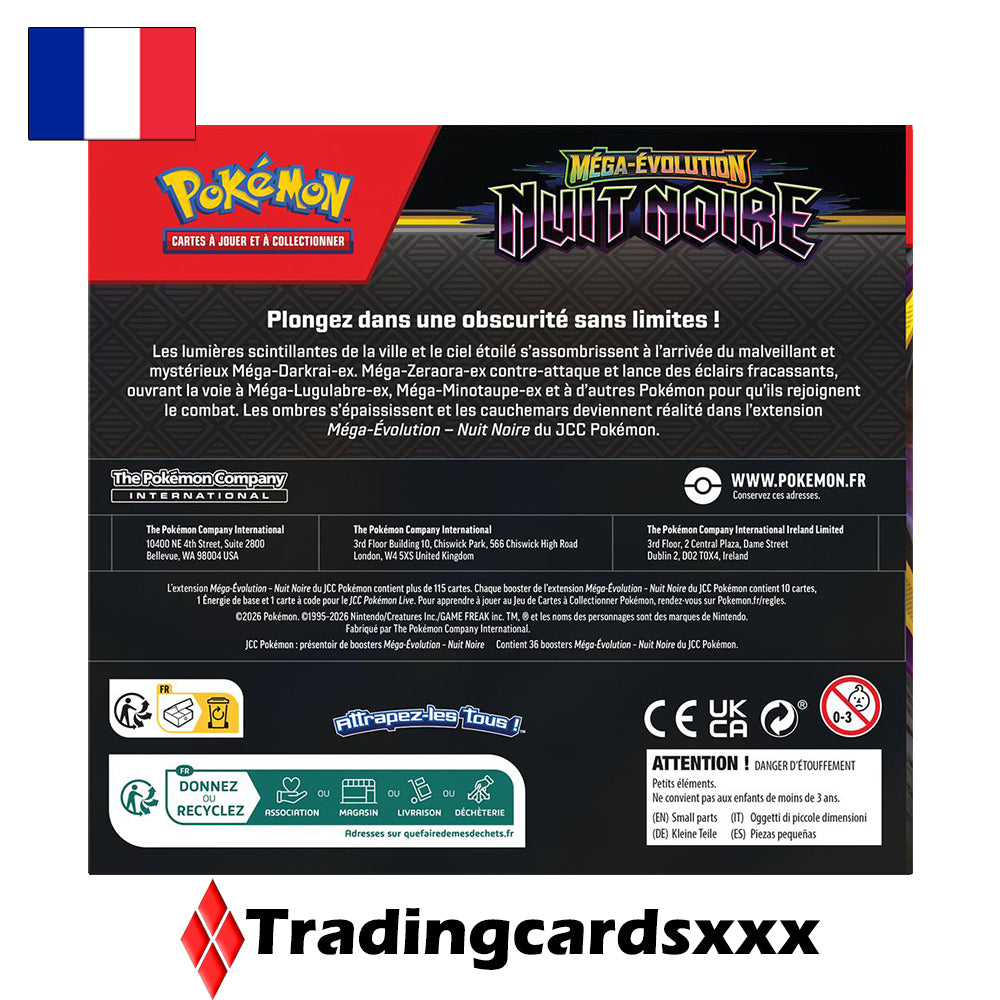 Pokémon - Display de 36 boosters ME05 : Nuit Noire