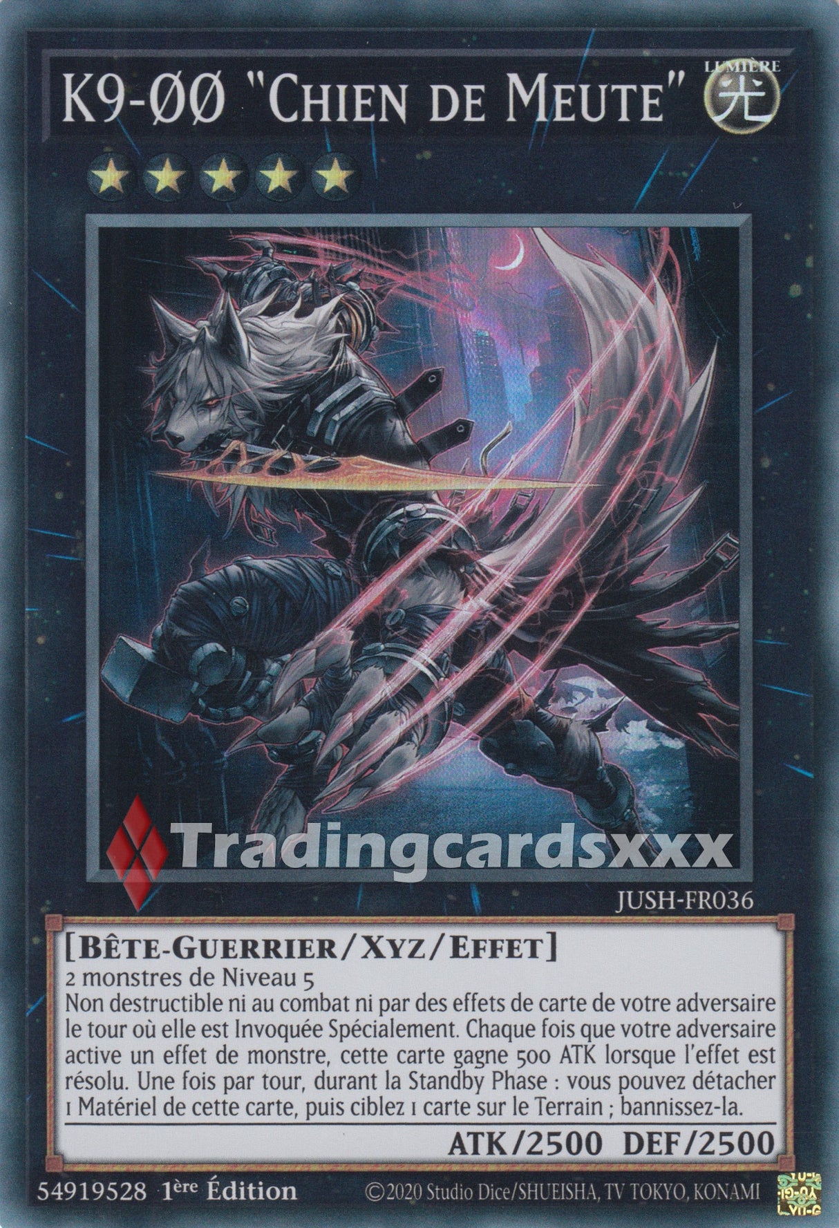 Yu-Gi-Oh! K9-ØØ "Chien de Meute" : SR JUSH-FR036
