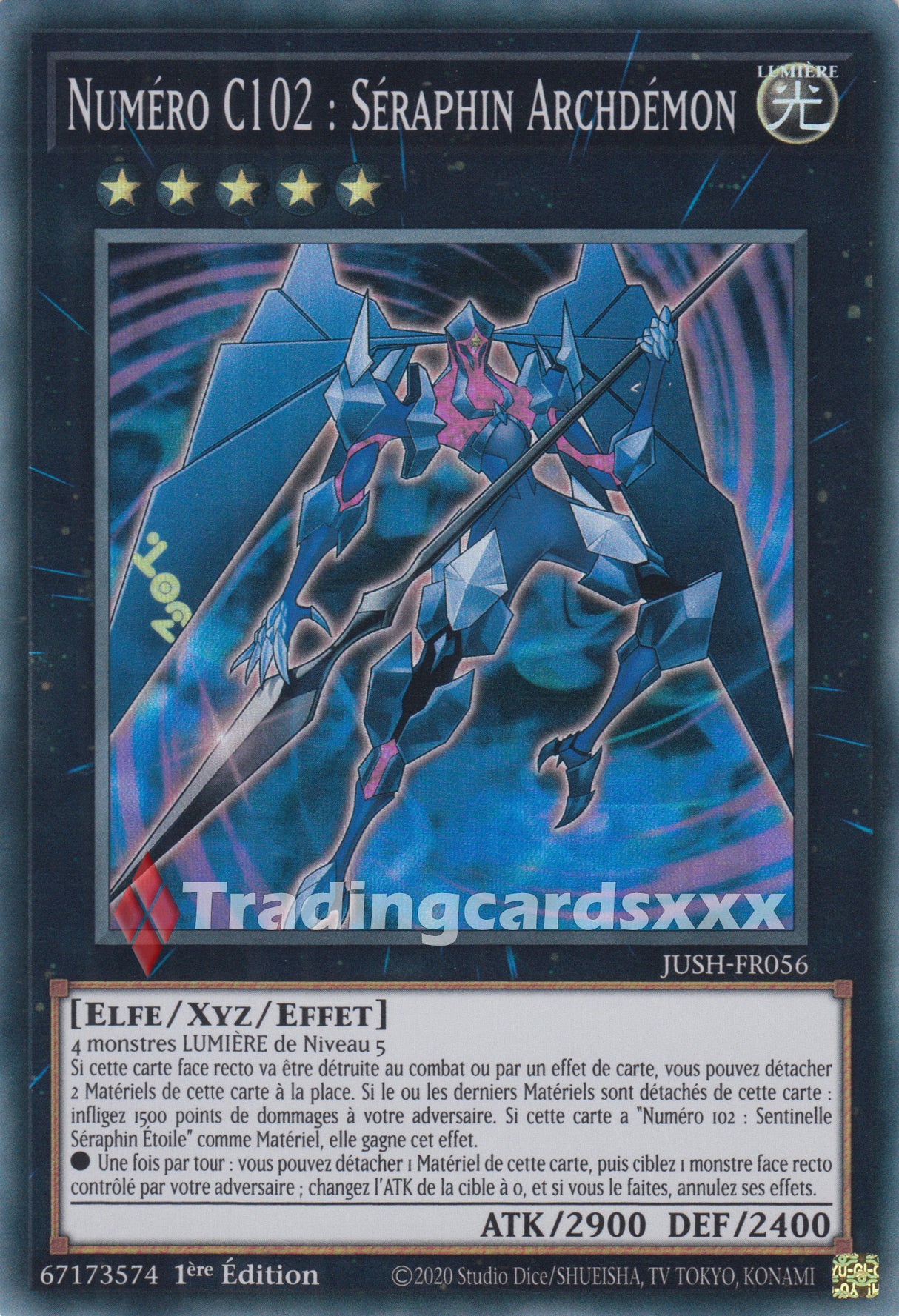 Yu-Gi-Oh! Numéro C102 : Séraphin Archdémon : SR JUSH-FR056