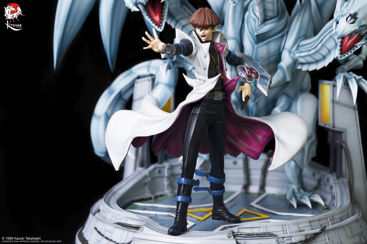 Yu-Gi-Oh! / Kitsune Statue - Figurine Kaiba Et L'Ultime Dragon Blanc Aux Yeux Bleus