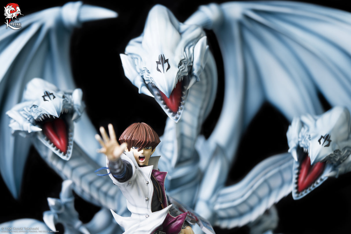 Yu-Gi-Oh! / Kitsune Statue - Figurine Kaiba Et L'Ultime Dragon Blanc Aux Yeux Bleus