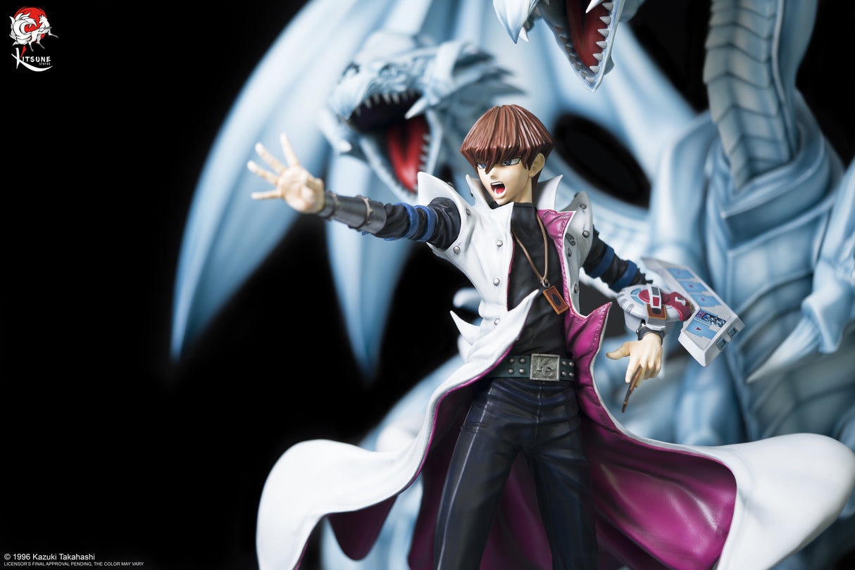 Yu-Gi-Oh! / Kitsune Statue - Figurine Kaiba Et L'Ultime Dragon Blanc Aux Yeux Bleus