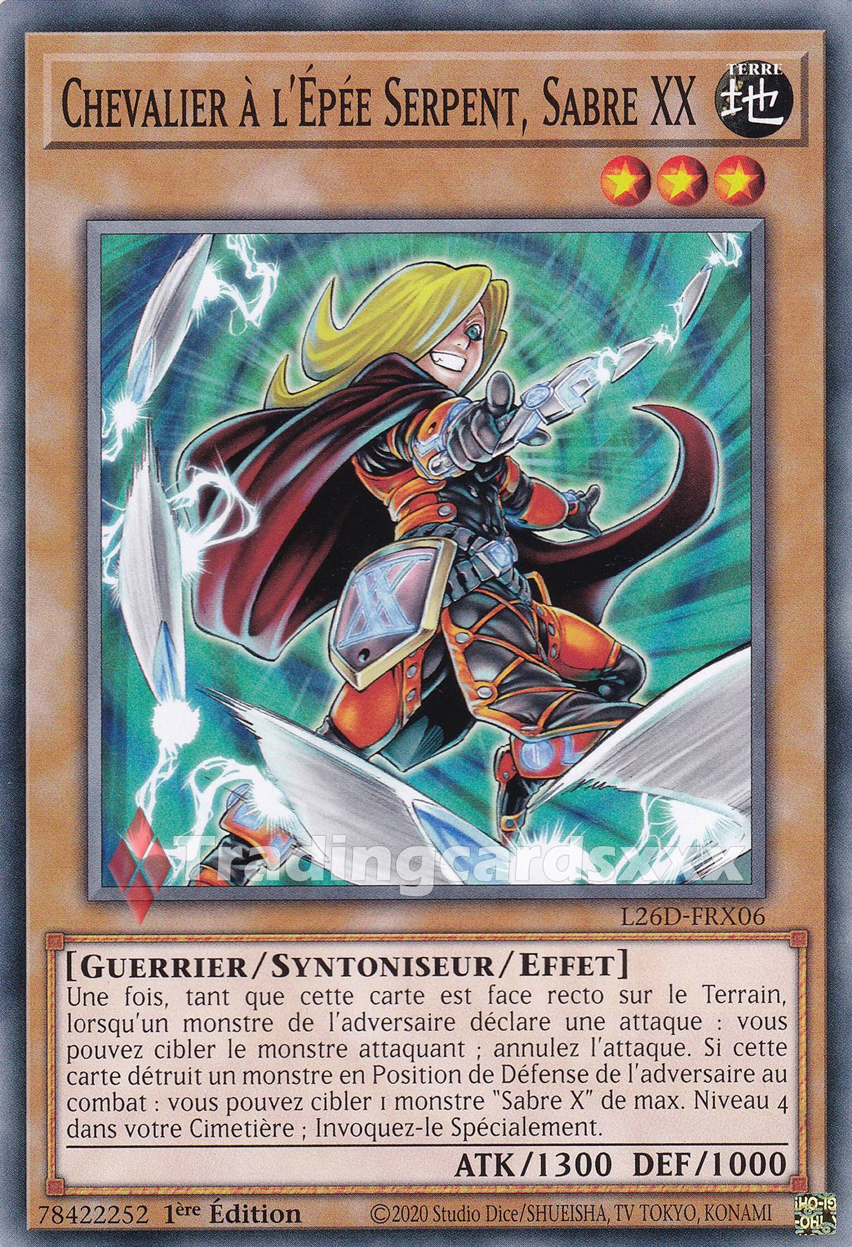 Yu-Gi-Oh! Chevalier à l'Épée Serpent, Sabre XX : C L26D-FRX06