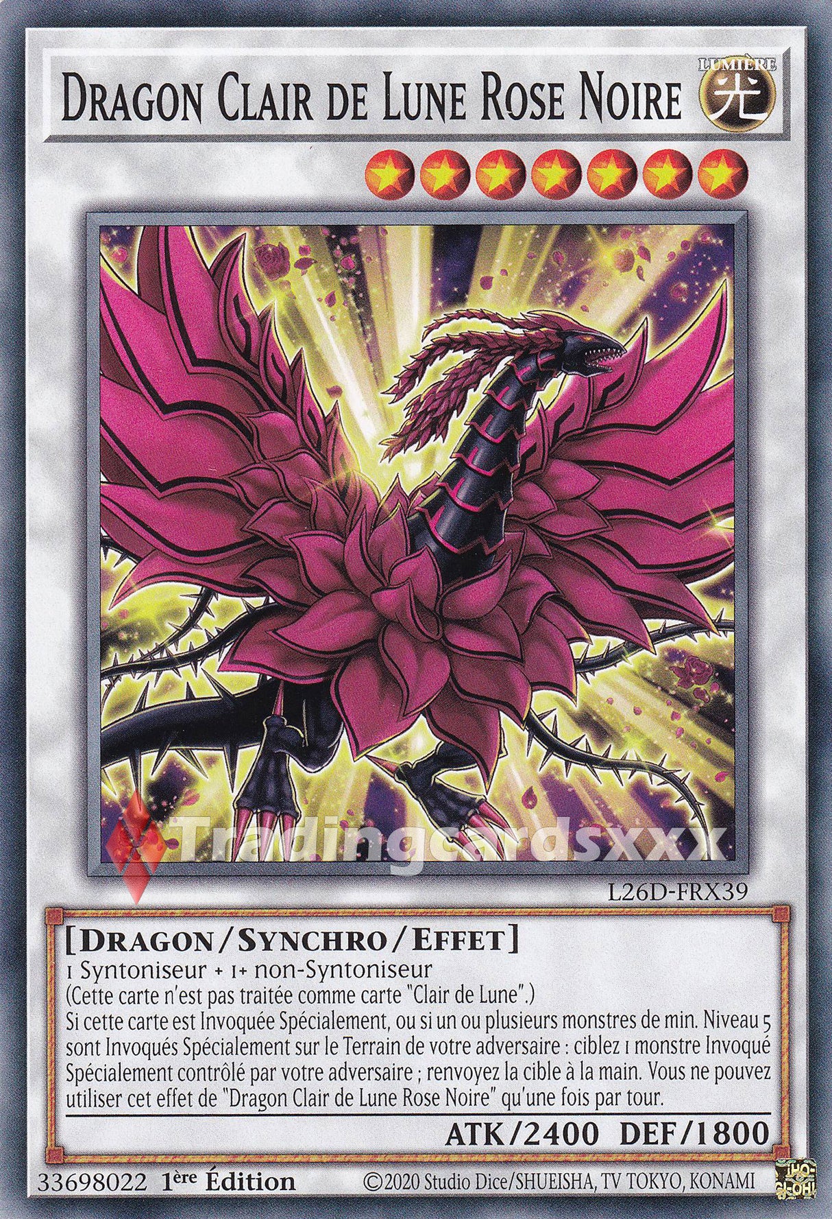 Yu-Gi-Oh! Dragon Clair de Lune Rose Noire : C L26D-FRX39